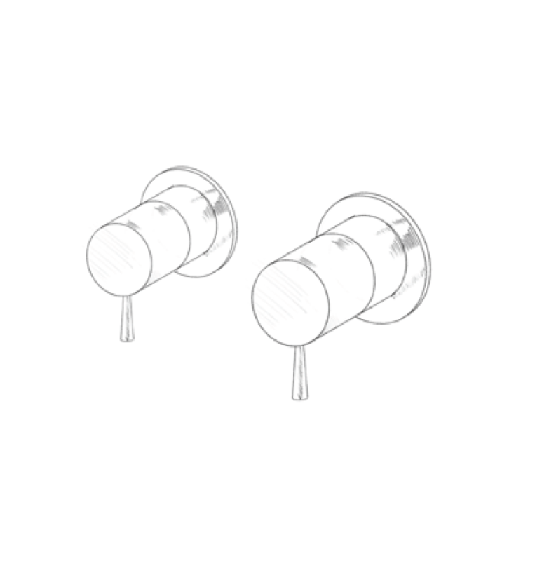 MURO TUA vgradni mešalni ventil s preklopnim ventilom, krom M1.B32.R.CR