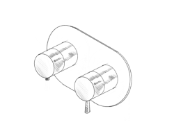 MURO TUA vgradni termostatski tuš kran z 1 izhodom krom M1.B31T.S.CR