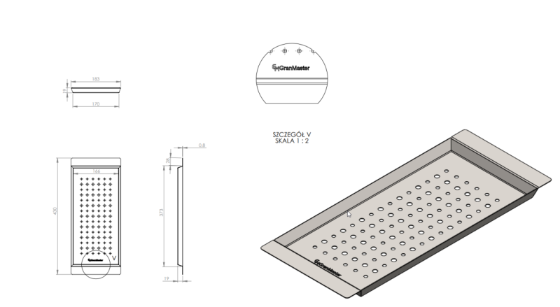 Massimo Dodatek Vložek Črna mat 183x430x19mm