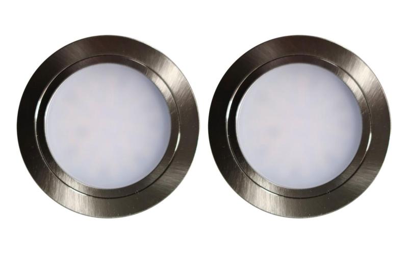 Indux Luma majhna vgradna kuhinja LED Spot Set 2 Spots z LED-gonilnikom RVS-look 1208972371