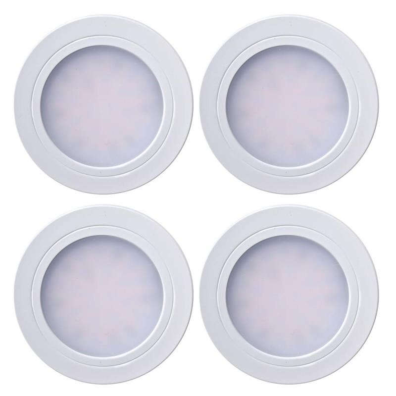 Indux Luma majhna vgradna kuhinja LED Spot Set 4 Spots z LED-gonilnikom Bela 1208972377