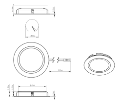 Indux Luma vgradna kuhinja Multi Tone LED Set 2 Spots Bela 1208972408
