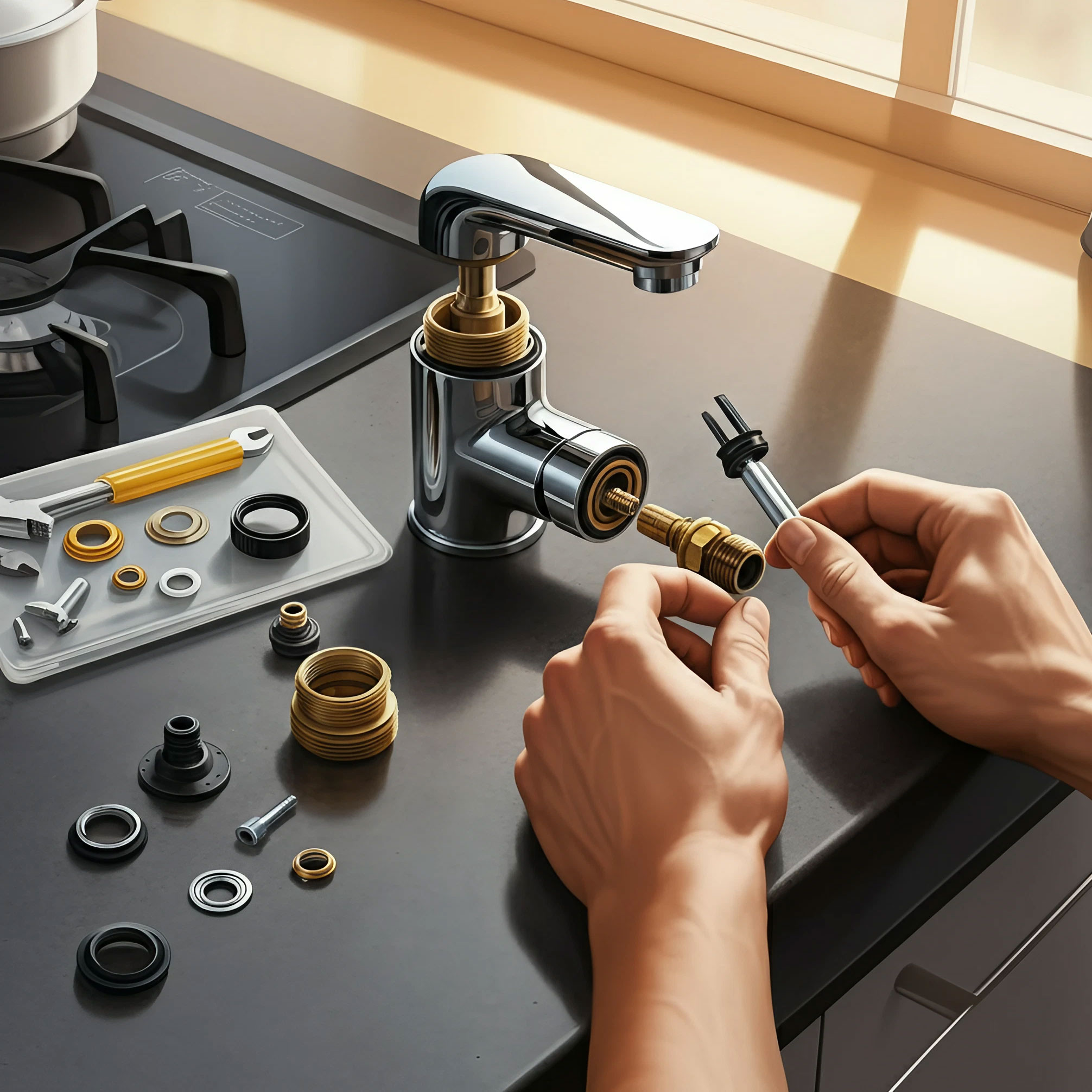 Zamenjava kartuše kuhinjske pipe – Korak za korakom vodič za domače mojstre